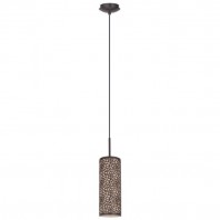 Eglo-Almera 1 pendant light-Satin Nickel / Antique Brown